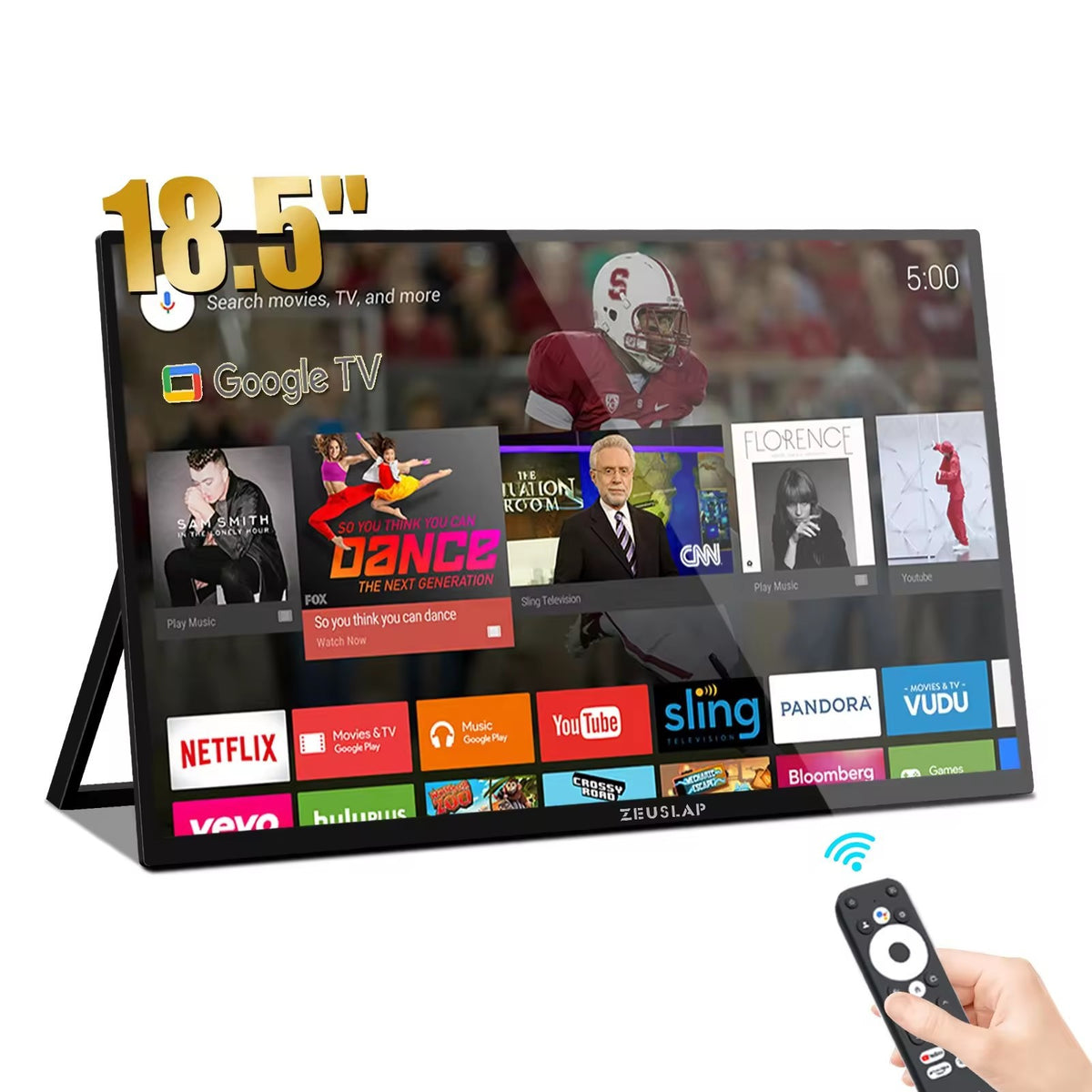 Pantalla Portátil Smart TV 18.5" Táctil Full HD - Monitor con Google TV, HDMI y USB-C