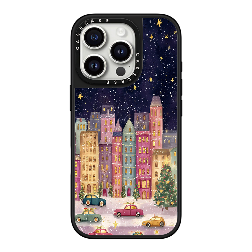 Funda Magnética para iPhone con Diseño Navideño y Acabado Espejo