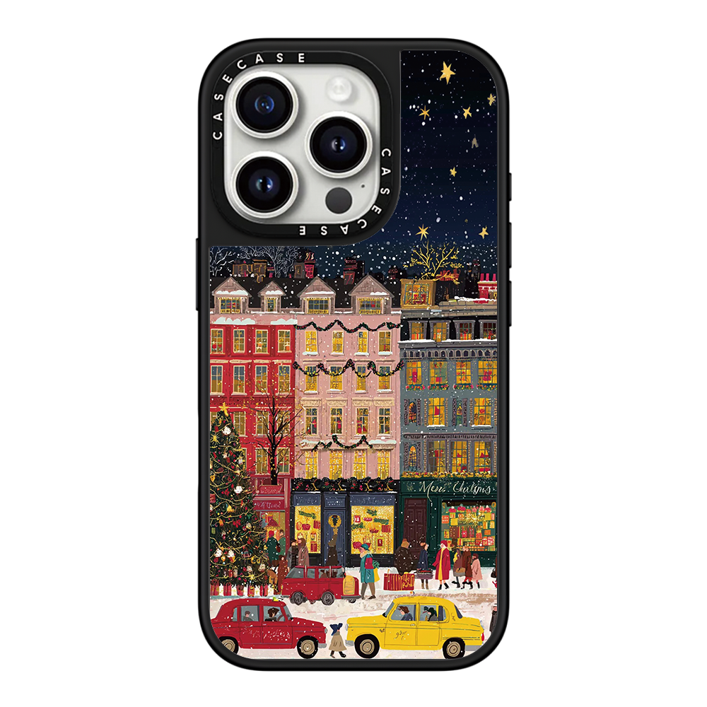 Funda Magnética para iPhone con Diseño Navideño y Acabado Espejo