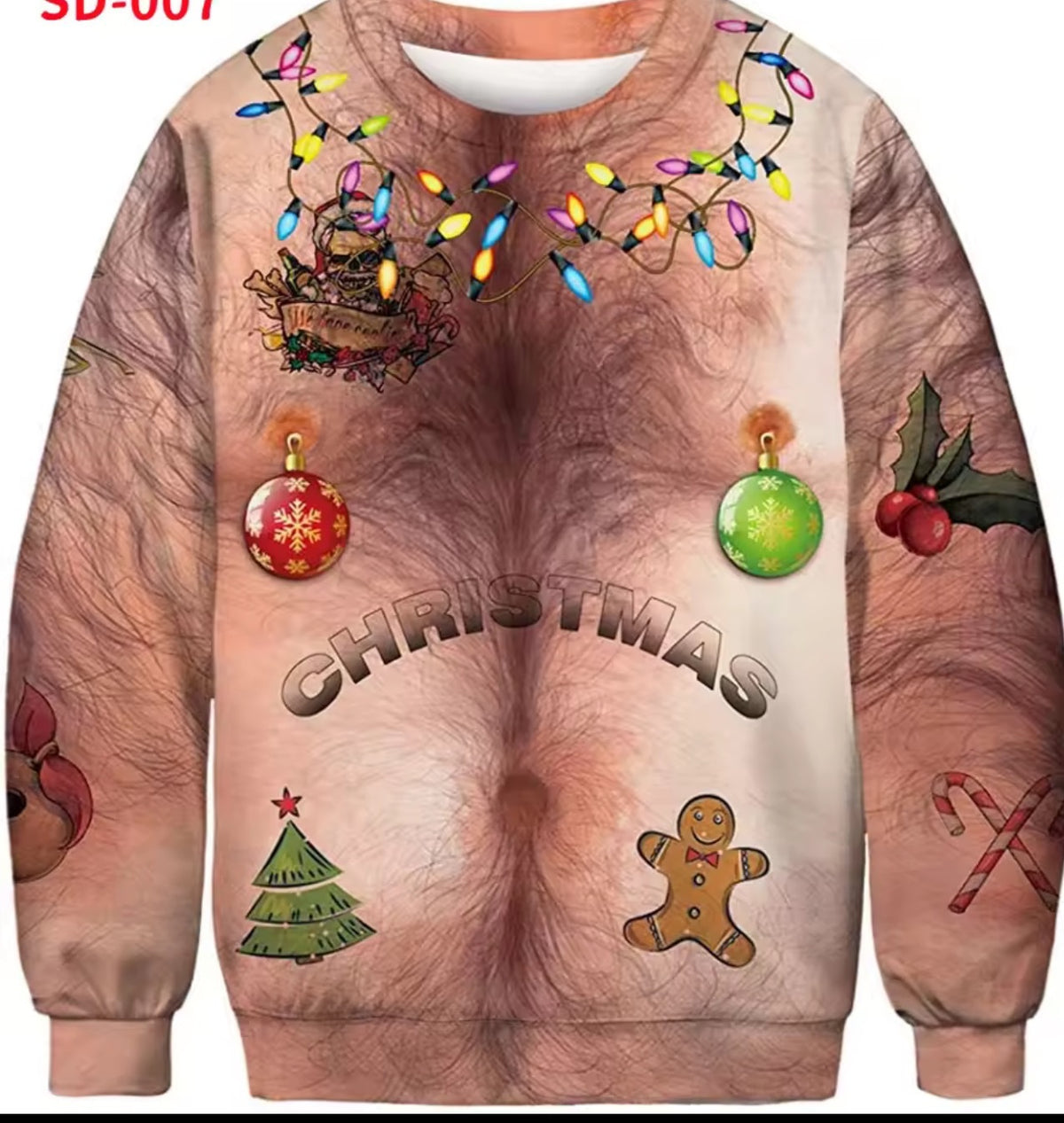 Sudadera Navideña Fea (Ugly Sweater) - Suéter Estampado para Fiestas de Navidad