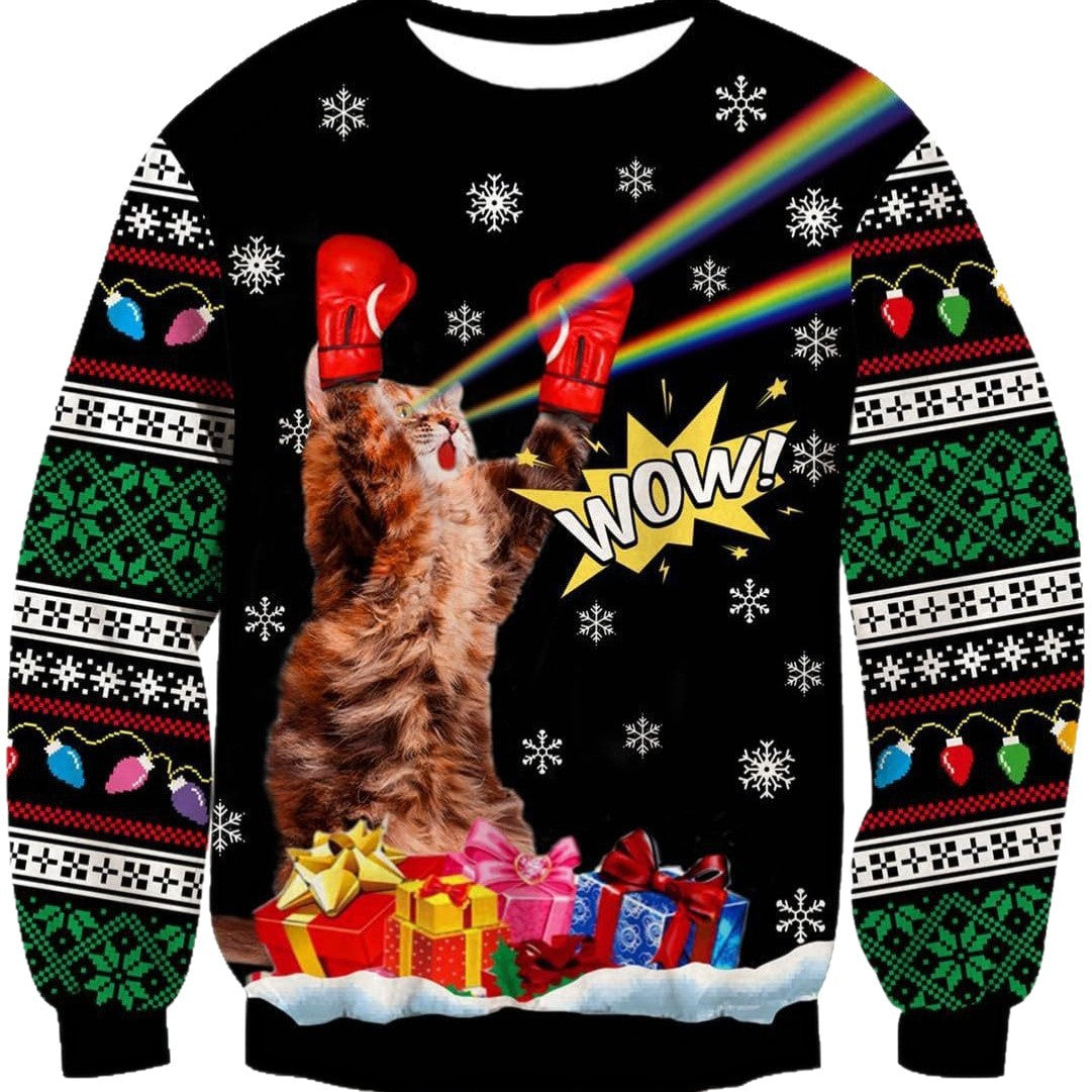 Sudadera Navideña Fea (Ugly Sweater) - Suéter Estampado para Fiestas de Navidad