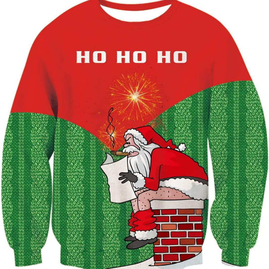 Sudadera Navideña Fea (Ugly Sweater) - Suéter Estampado para Fiestas de Navidad