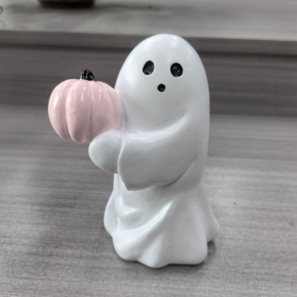 Figura Decorativa de Halloween con Luz LED - Fantasma y Personajes Luminosos de Resina