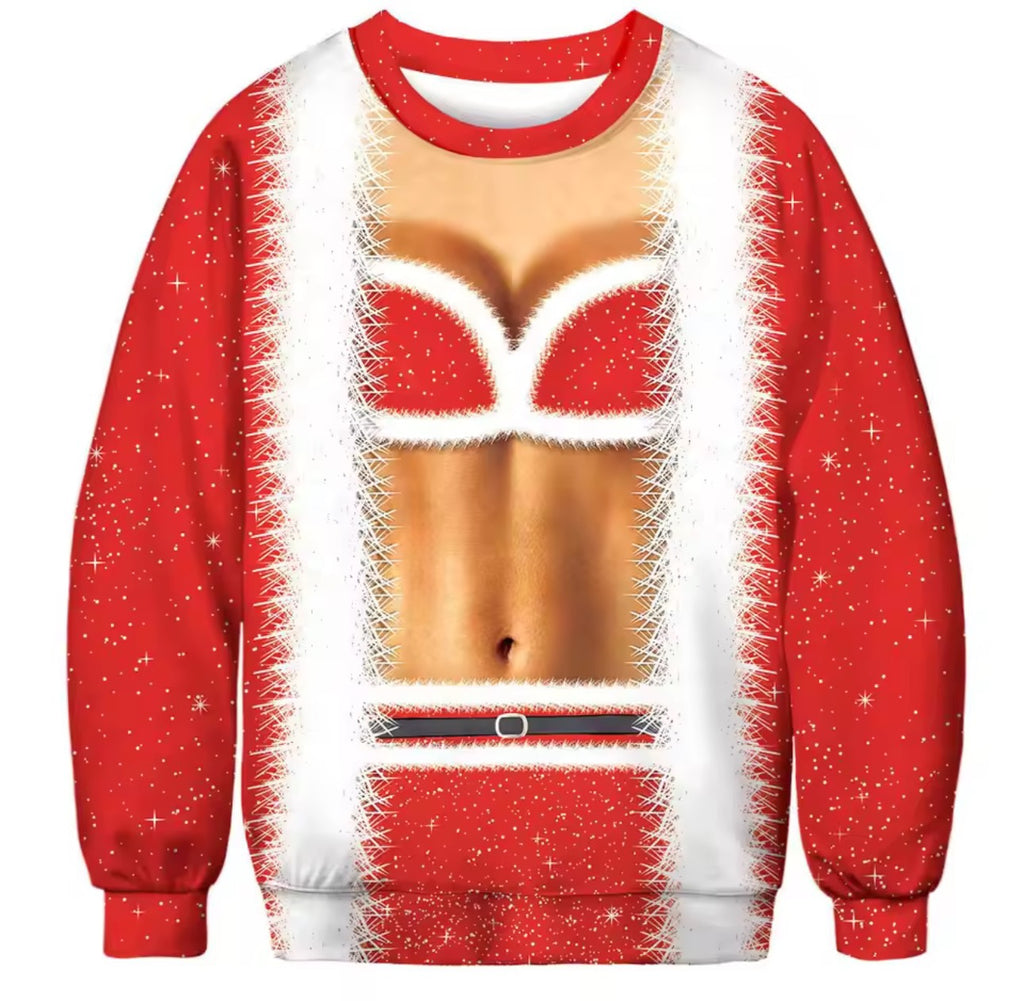 Sudadera Navideña Fea (Ugly Sweater) - Suéter Estampado para Fiestas de Navidad