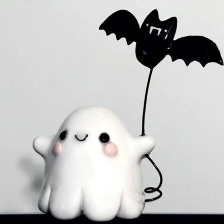 Figura Decorativa de Halloween con Luz LED - Fantasma y Personajes Luminosos de Resina