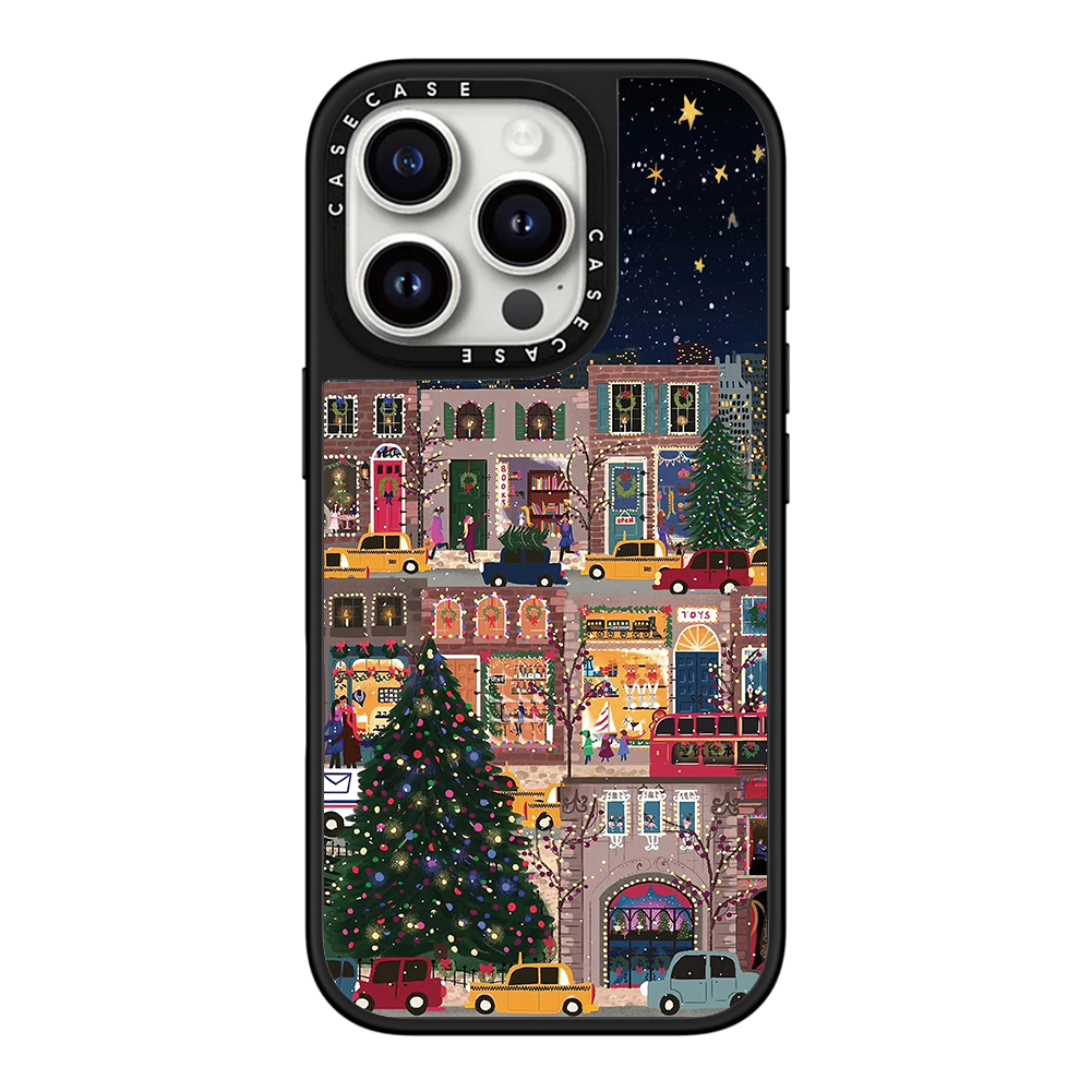 Funda Magnética para iPhone con Diseño Navideño y Acabado Espejo