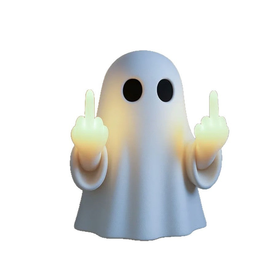 Figura Decorativa de Halloween con Luz LED - Fantasma y Personajes Luminosos de Resina