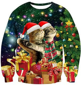 Sudadera Navideña Fea (Ugly Sweater) - Suéter Estampado para Fiestas de Navidad